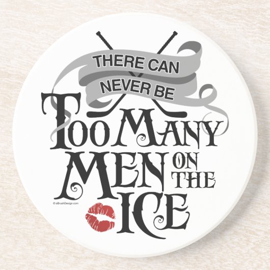 Dessous De Verre En Grès Never Too Many Men (Devant)