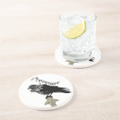 Dessous De Verre En Grès Nevermore Raven (Côté)