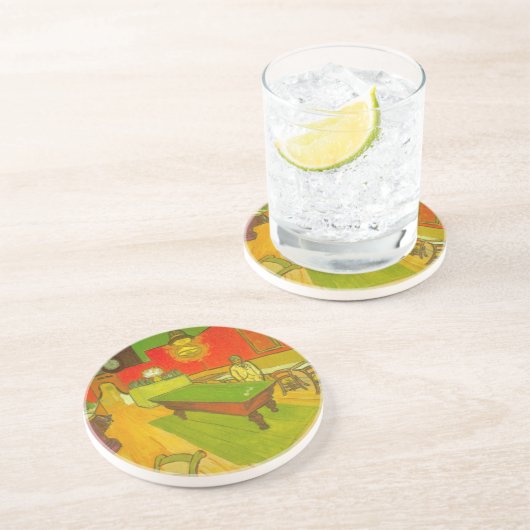 Dessous De Verre En Grès Night Cafe par Vincent van Gogh (Côté)