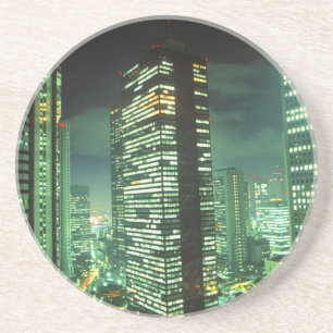 Dessous De Verre En Grès Nightscape, Shinjuku, Tokyo, Japon