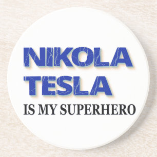 Dessous De Verre En Grès Nikola Tesla Is My Superhero