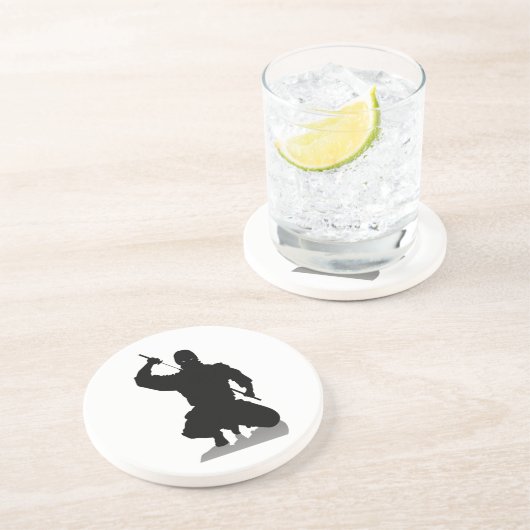 Dessous De Verre En Grès Ninja avec épée (Côté)