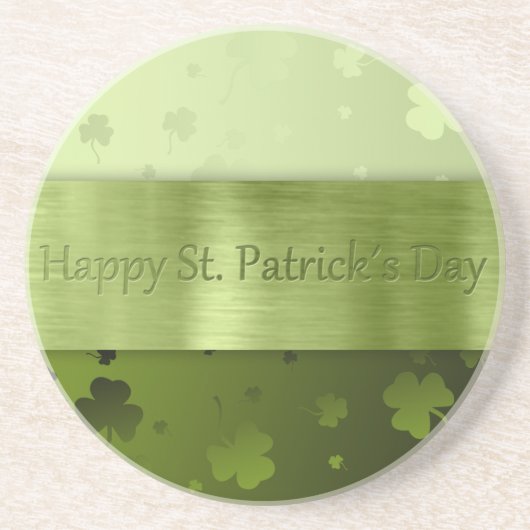 Dessous De Verre En Grès Noble St. Patrick's Day Shamrock Sandstone Coaster (Devant)