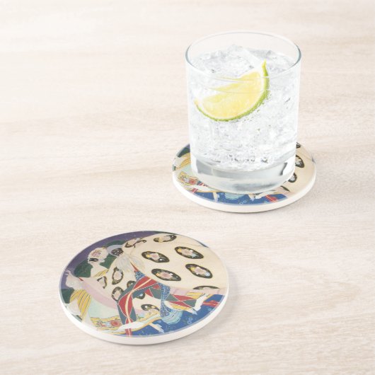 Dessous De Verre En Grès NOCTURNE AVEC MASQUES / Mascarade vénitienne (Côté)