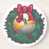 Dessous De Verre En Grès Noël à 9 balles (Devant)