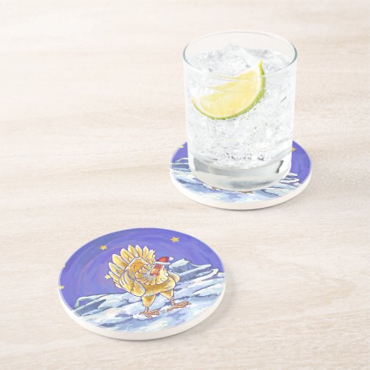 Dessous De Verre En Grès Noël au poulet (Côté)