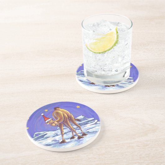 Dessous De Verre En Grès Noël aux chameaux (Côté)