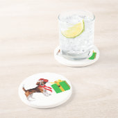 Dessous De Verre En Grès Noël Beagle (Côté)