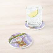 Dessous De Verre En Grès Noël Caricature mignonne, je crois en Père Noël (Côté)