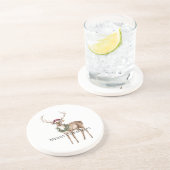 Dessous De Verre En Grès Noël Casquette rouge (Côté)