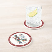 Dessous De Verre En Grès Noël Casse-noisette Sucre de canne voeux de Noël (Côté)