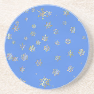DESSOUS DE VERRE EN GRÈS NOËL FLAKES DE NEIGE