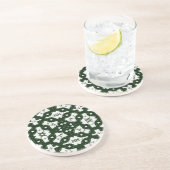 Dessous De Verre En Grès Noël Green Garland (Côté)