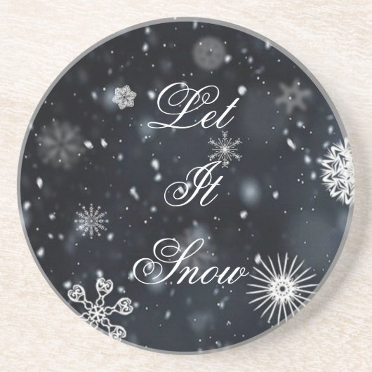 Dessous De Verre En Grès Noël/hiver (Devant)