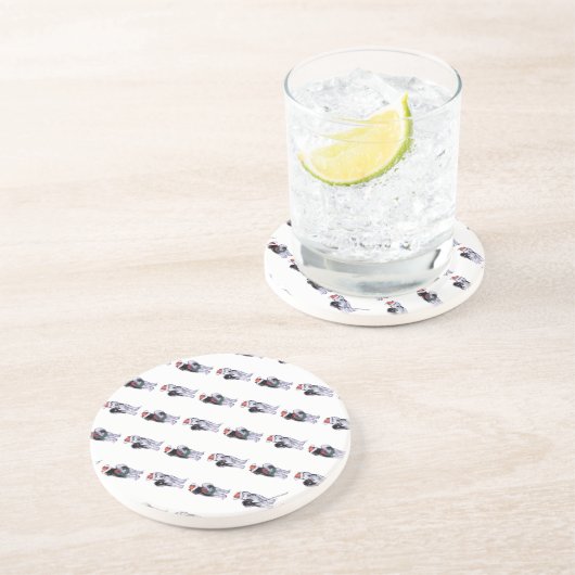 Dessous De Verre En Grès Noël Husky (Côté)