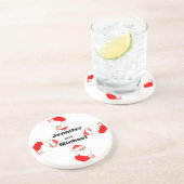 Dessous De Verre En Grès Noël personnalisé Père Noël (Côté)