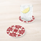 Dessous De Verre En Grès Noël Poinsettia (Côté)