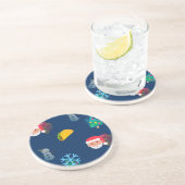 Dessous De Verre En Grès noël taco emoji (Côté)