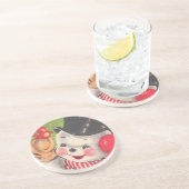 Dessous De Verre En Grès Noël vintage (Côté)