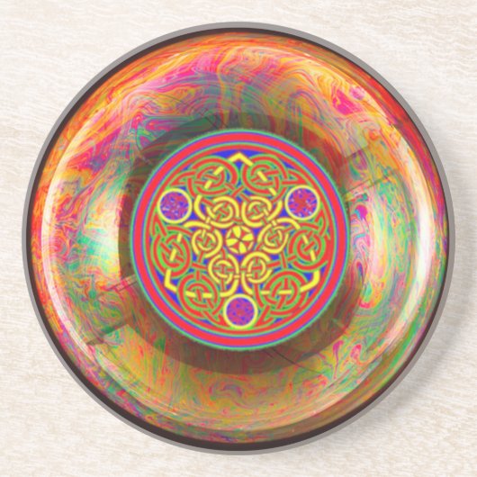 Dessous De Verre En Grès noeud celtique (Devant)