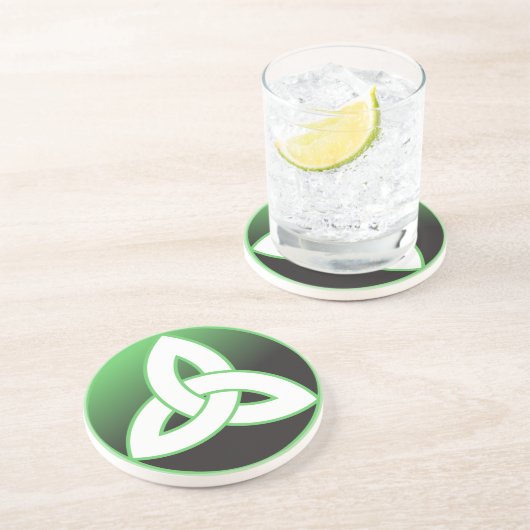 Dessous De Verre En Grès Noeud celtique de trinité (Côté)