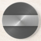 Dessous De Verre En Grès Noir et acier (Devant)