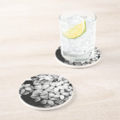 Dessous De Verre En Grès Noir et blanc (Côté)