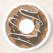 Dessous De Verre En Grès Noisettes avec glaçage au chocolat (Devant)