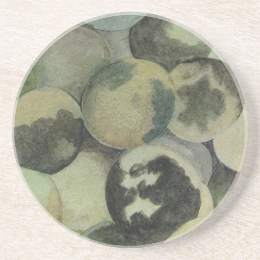 Dessous De Verre En Grès Noix noires (Devant)