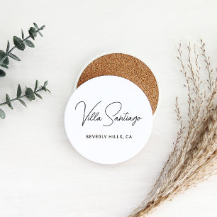 Dessous De Verre En Grès Nom et emplacement de la maison de script moderne