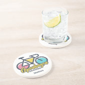 Dessous De Verre En Grès Nom personnalisé Copenhagen Danemark (Côté)