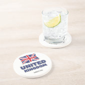 Dessous De Verre En Grès Nom personnalisé Drapeau Royaume-Uni (Côté)