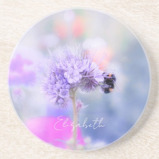 Dessous De Verre En Grès Nom personnalisé Little Bee (Devant)