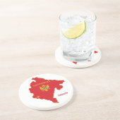 Dessous De Verre En Grès Nom personnalisé Monténégro (Côté)