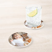 Dessous De Verre En Grès Nom photo et script de votre enfant (Côté)