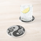 Dessous De Verre En Grès note de clavardage de la musique yin yang (Côté)