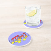 Dessous De Verre En Grès Notes de Musique (Côté)