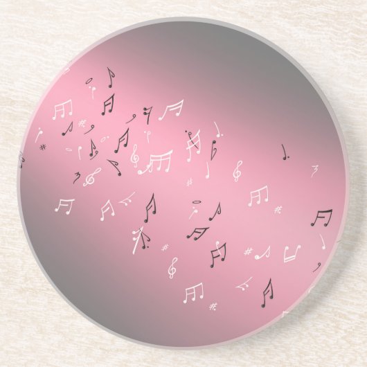 Dessous De Verre En Grès Notes musicales dans le grès lunaire (Devant)