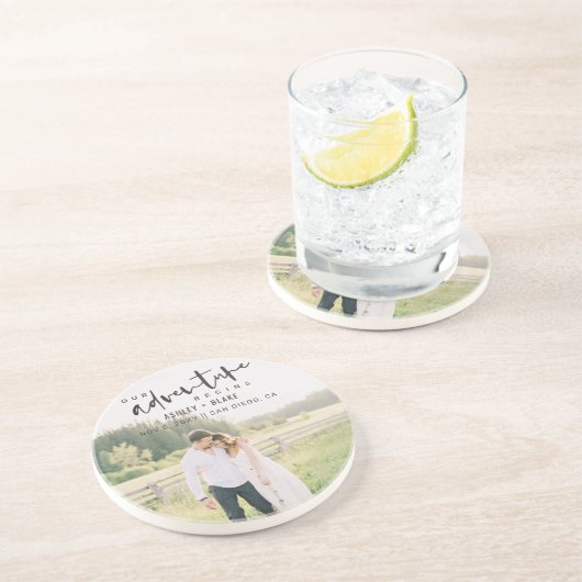 Dessous De Verre En Grès Notre aventure commence Script Photo Enregistrer l (Côté)