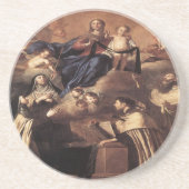 Dessous De Verre En Grès Notre-Dame du Mont Carmel 1641 (Devant)