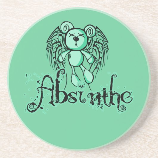 Dessous De Verre En Grès NOUNOURS NOCIF - absinthe la fée verte (Devant)