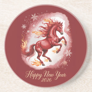 Dessous De Verre En Grès Nouvel An chinois du Cheval 2026