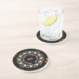 Dessous De Verre En Grès Nouvel an Dessous de verre de grès floral