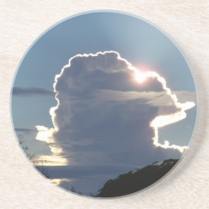 Dessous De Verre En Grès nuage de tonnerre bloque le soleil