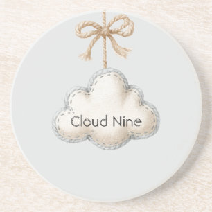 Dessous De Verre En Grès Nuage pâle bleu neuf