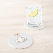 Dessous De Verre En Grès Nuage pâle bleu neuf (Côté)