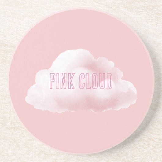 Dessous De Verre En Grès Nuage Rose (Devant)