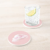 Dessous De Verre En Grès Nuage Rose (Côté)