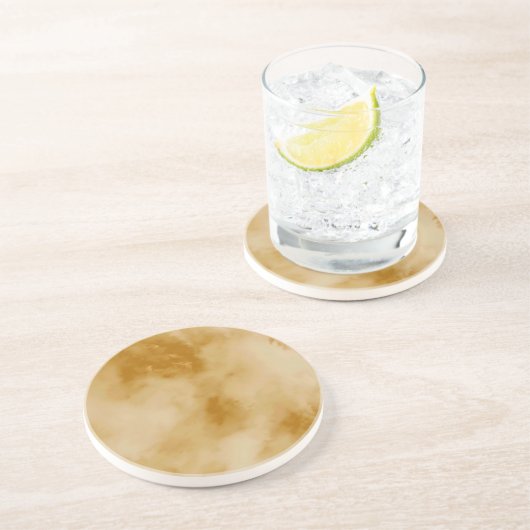 Dessous De Verre En Grès Nuages jaunes (Côté)