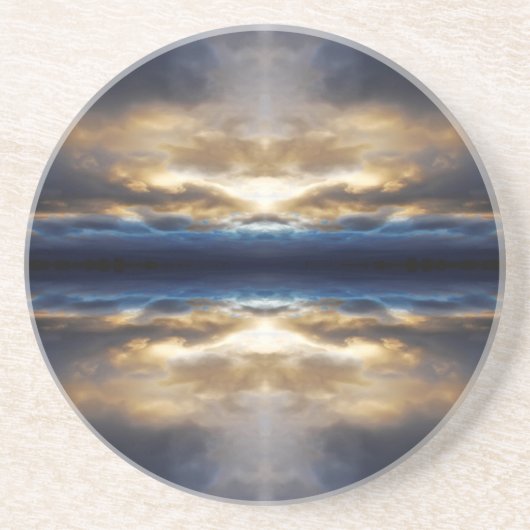 Dessous De Verre En Grès Nuages kaléidoscope au coucher du soleil (Devant)